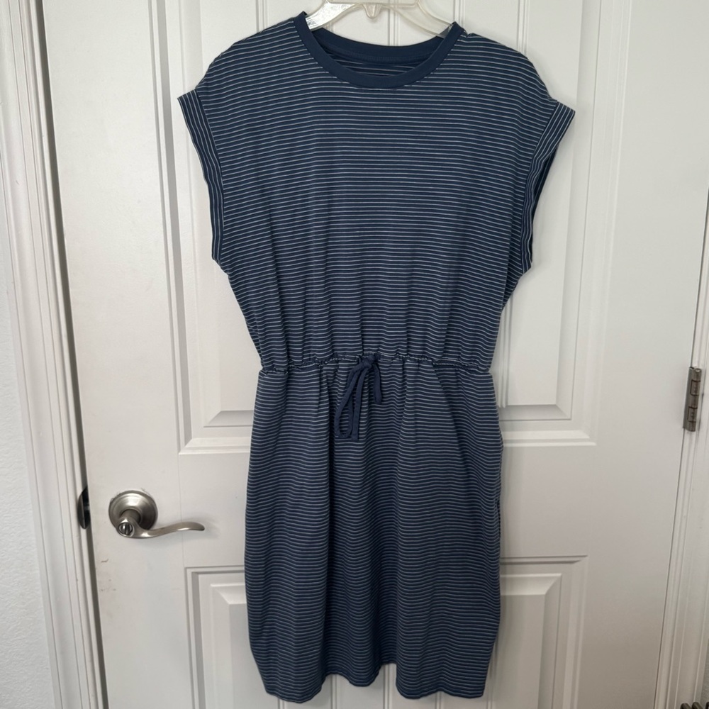 a new day Navy Striped Midi Dress